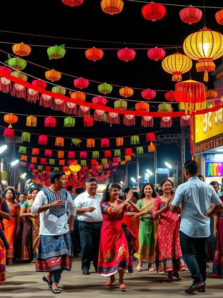A captivating image of a cultural festival, showcasing diverse performances and activities that celebrate the community's rich heritage.